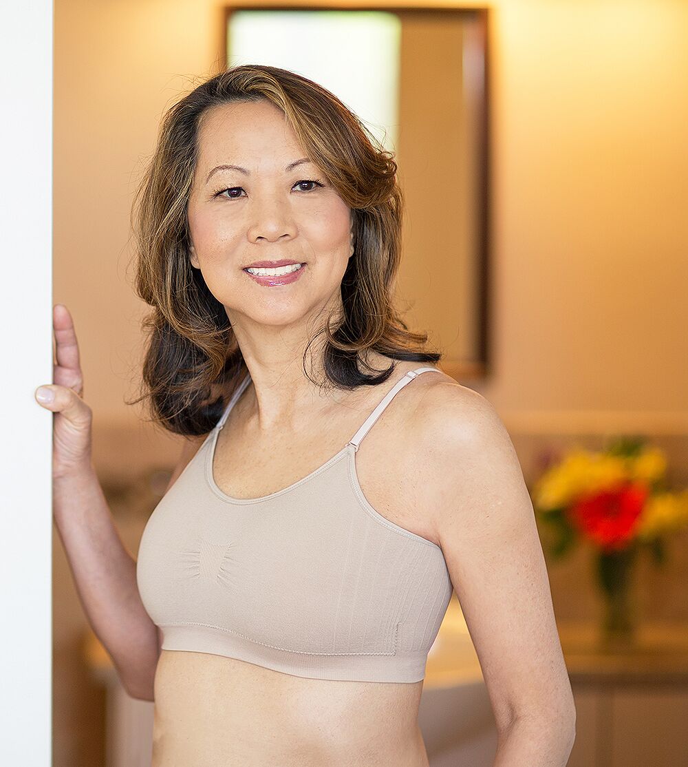 American Breast Care Mastectomy Bra Regalia Size 44G Cool Grey at